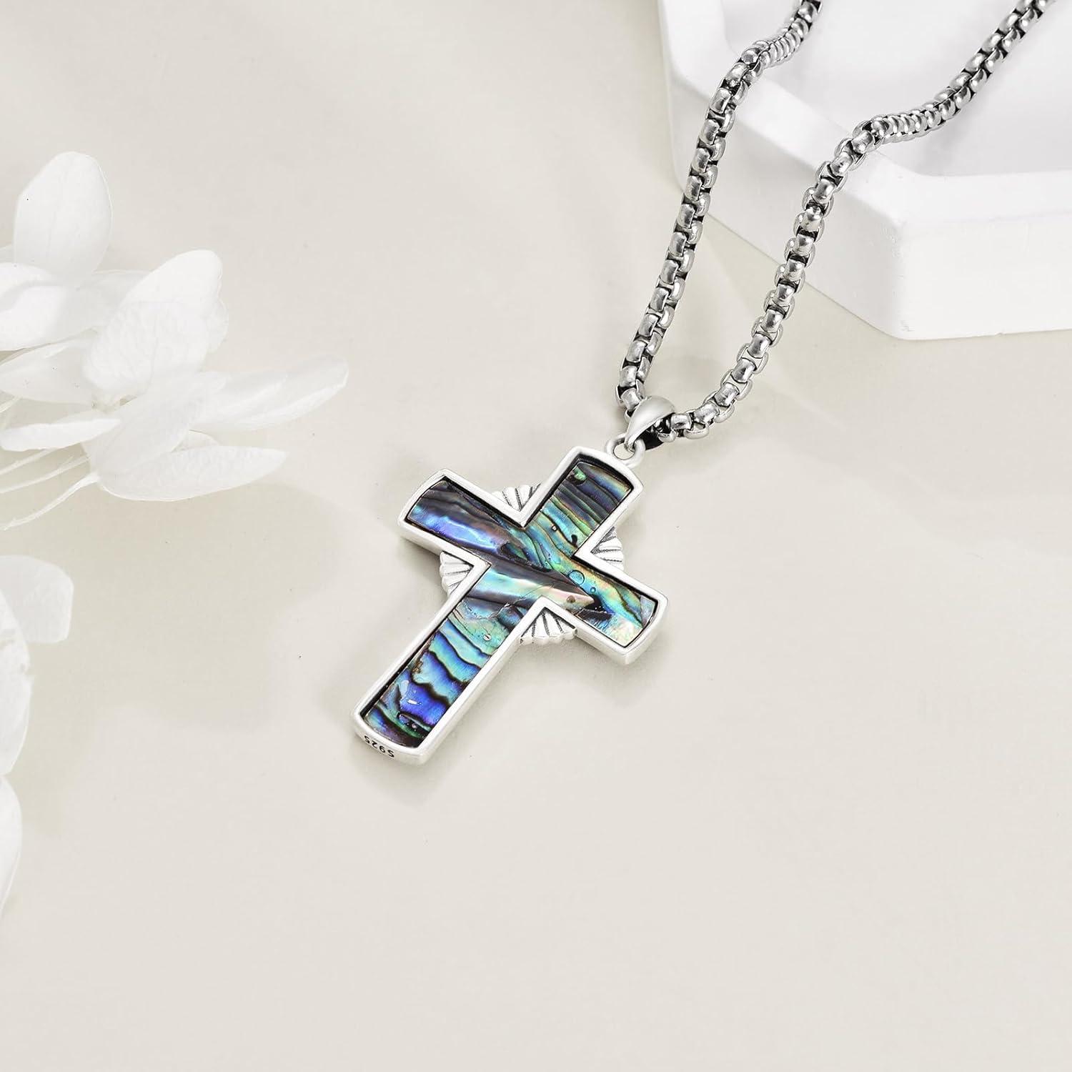 image:imageYFN Patron Saint Necklace Sterling Silver Amulet Medal Pendant Religious Protector Jewelry Gifts for Women Men01 St Michael Cross