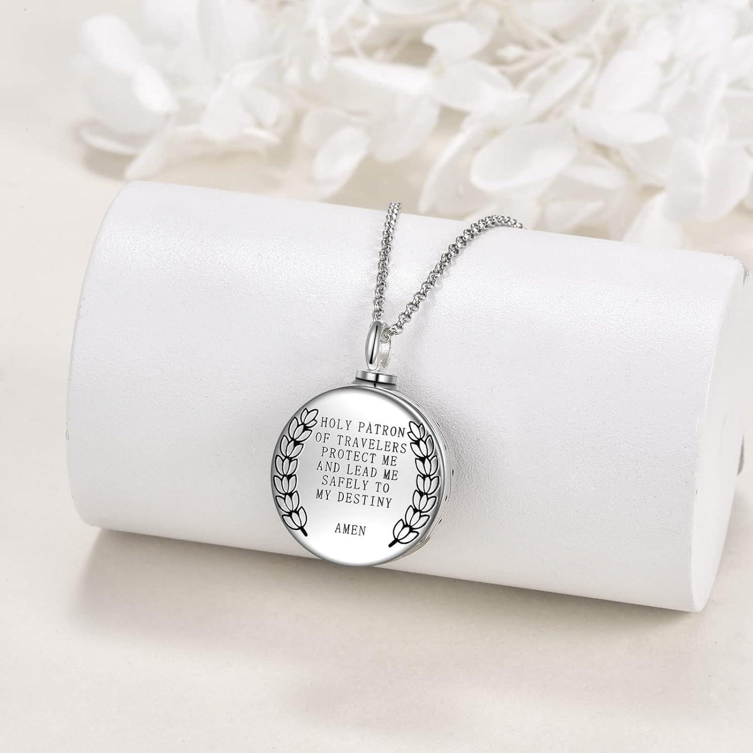 image:imageYFN Patron Saint Necklace Sterling Silver Amulet Medal Pendant Religious Protector Jewelry Gifts for Women Men02 St Christopher Urn