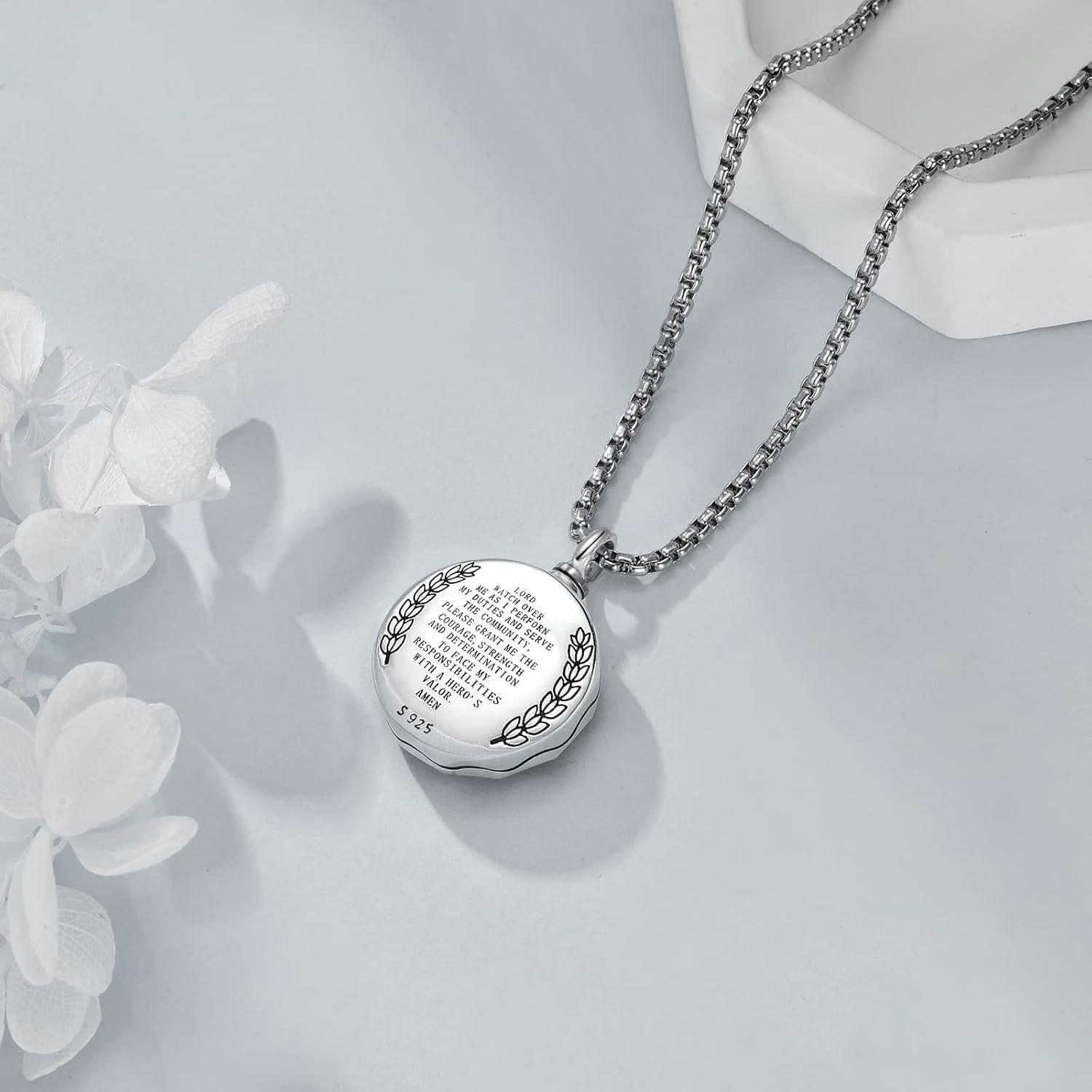 image:imageYFN Patron Saint Necklace Sterling Silver Amulet Medal Pendant Religious Protector Jewelry Gifts for Women Men05 St Florian Urn