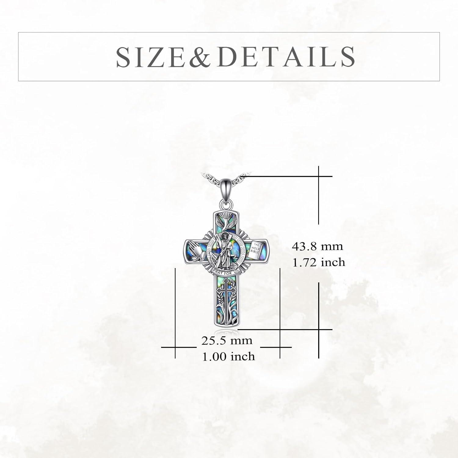 image:imageYFN Patron Saint Necklace Sterling Silver Amulet Medal Pendant Religious Protector Jewelry Gifts for Women Men07 St Andrew Cross
