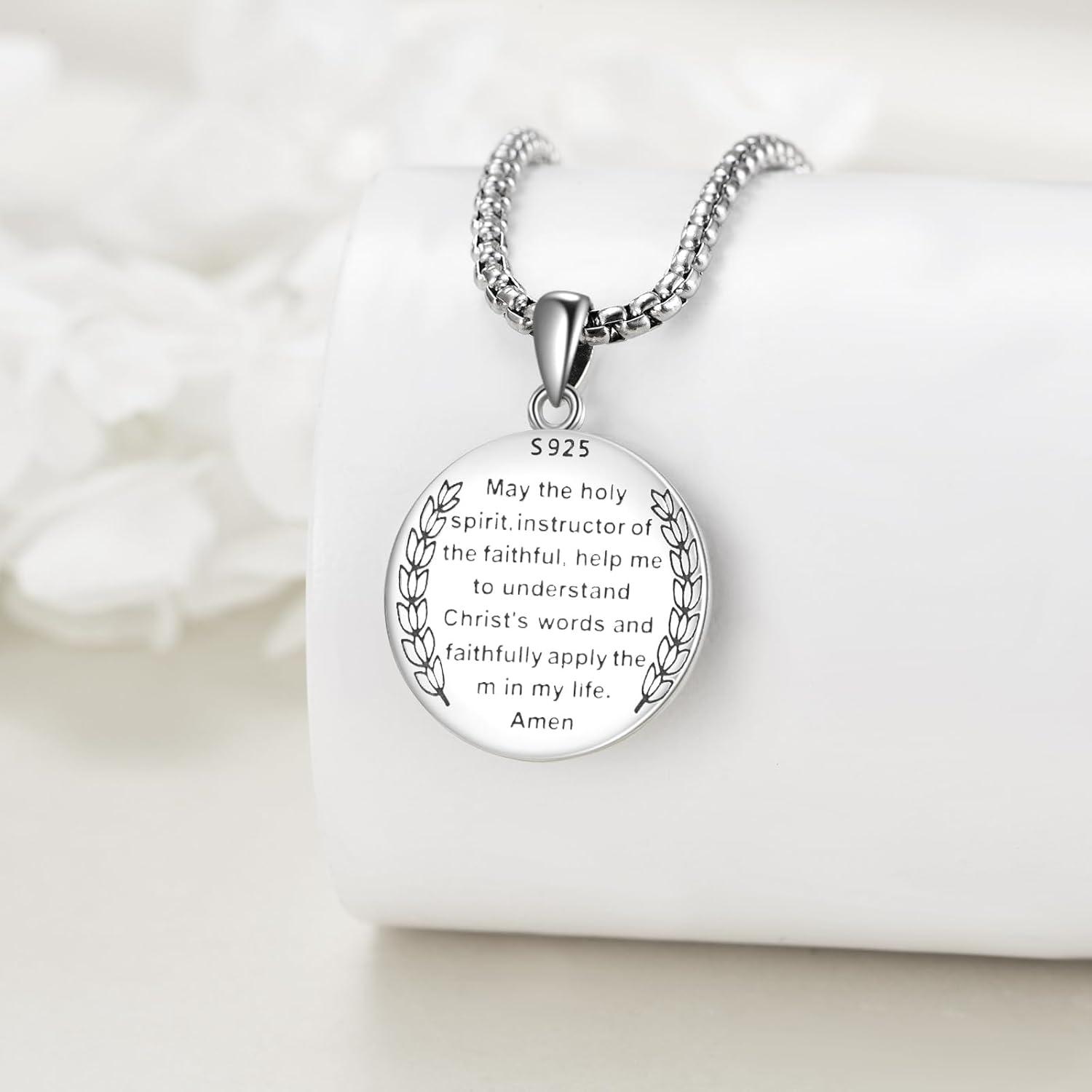 image:imageYFN Patron Saint Necklace Sterling Silver Amulet Medal Pendant Religious Protector Jewelry Gifts for Women Men19 St Luke