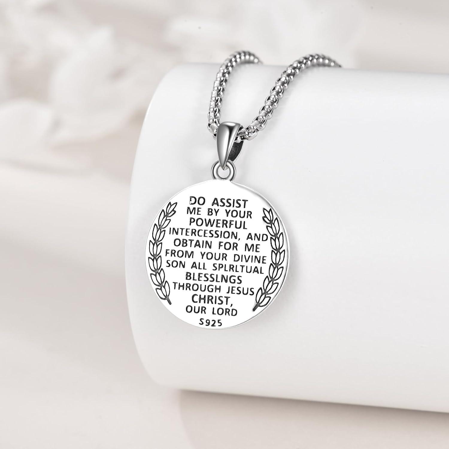 image:imageYFN Patron Saint Necklace Sterling Silver Amulet Medal Pendant Religious Protector Jewelry Gifts for Women Men22 St Joseph