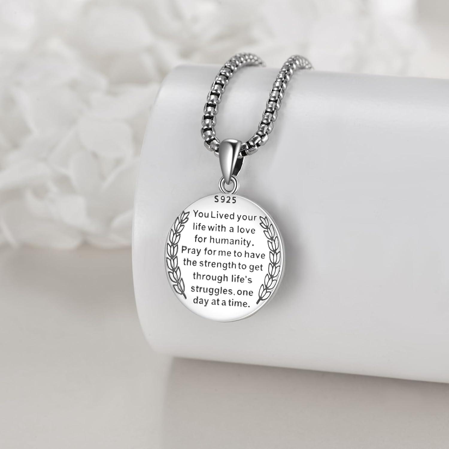 image:imageYFN Patron Saint Necklace Sterling Silver Amulet Medal Pendant Religious Protector Jewelry Gifts for Women Men24 St Maximilian Kolbe
