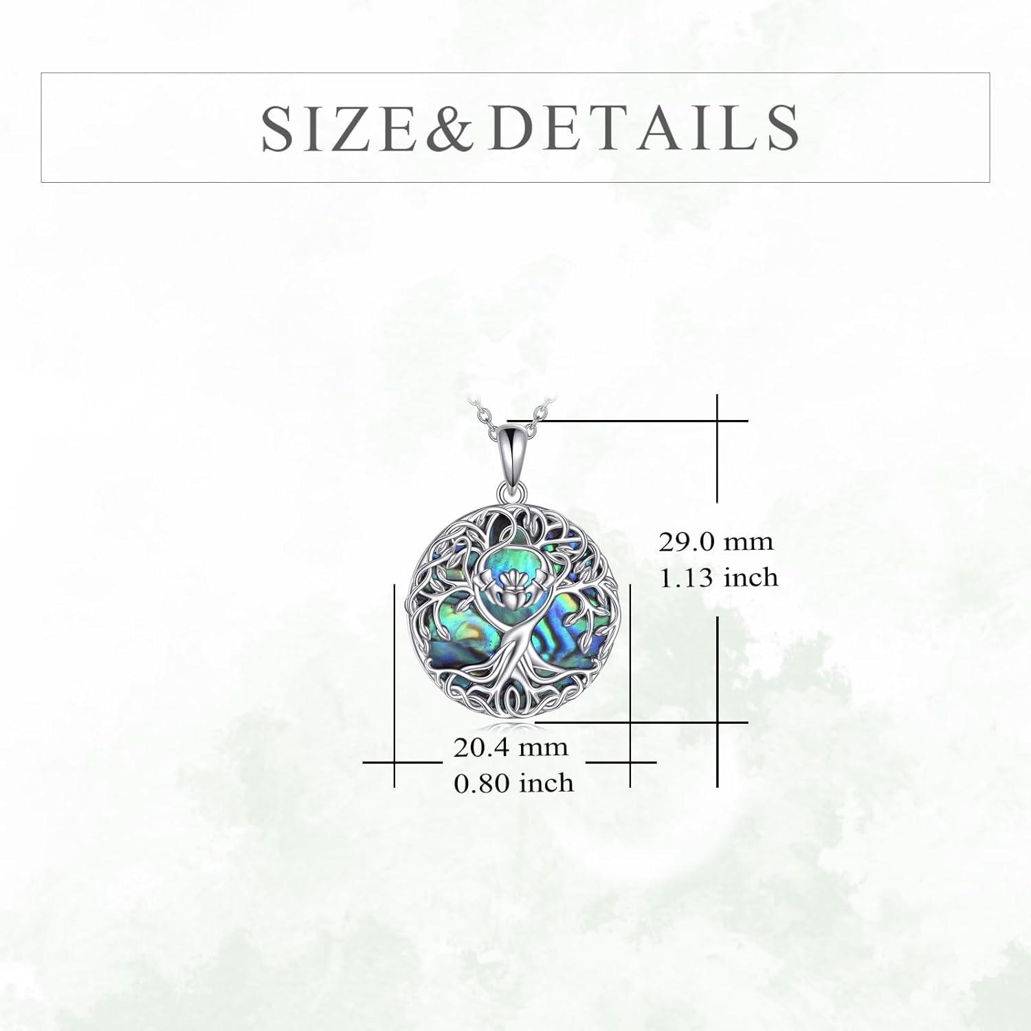 image:imageYFN Tree of Life Necklace Sterling Silver Celtic Knot Tree Pendant Jewelry Gifts for Women MenCladdagh