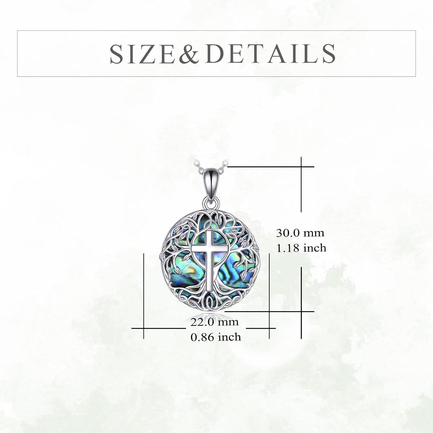 image:imageYFN Tree of Life Necklace Sterling Silver Celtic Knot Tree Pendant Jewelry Gifts for Women MenCross