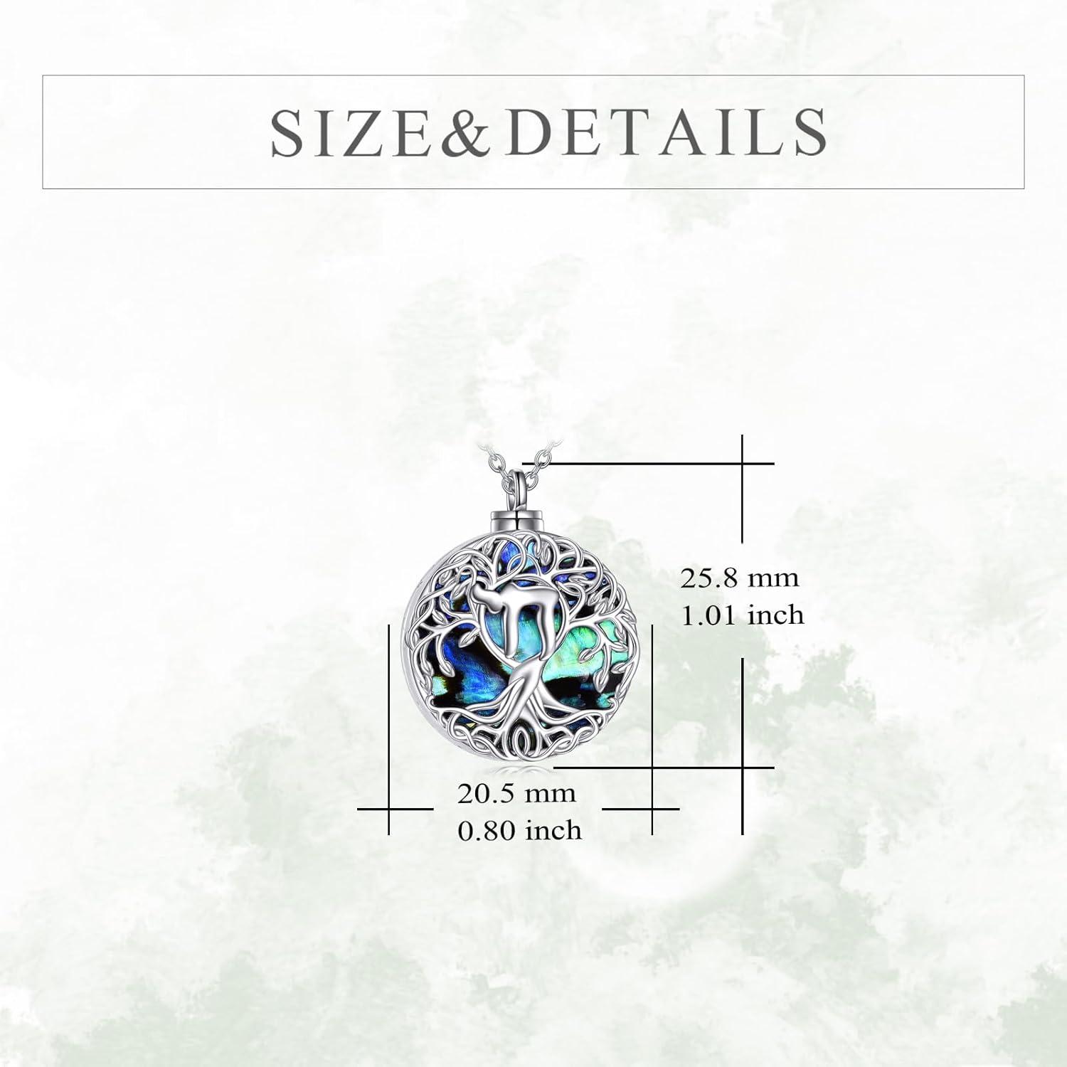 image:imageYFN Tree of Life Necklace Sterling Silver Celtic Knot Tree Pendant Jewelry Gifts for Women MenHebrew Chai Urn