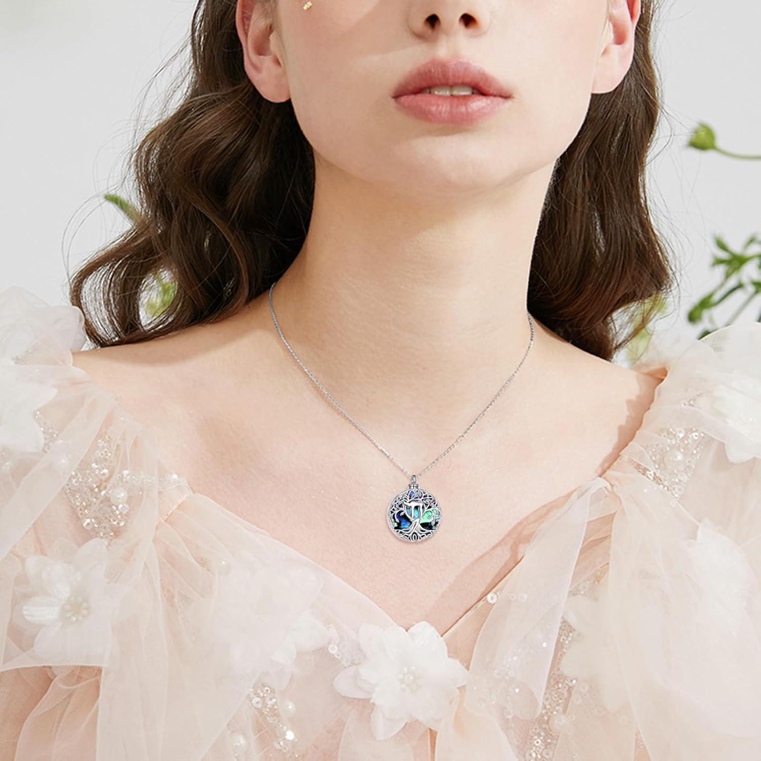 image:imageYFN Tree of Life Necklace Sterling Silver Celtic Knot Tree Pendant Jewelry Gifts for Women MenHebrew Chai Urn