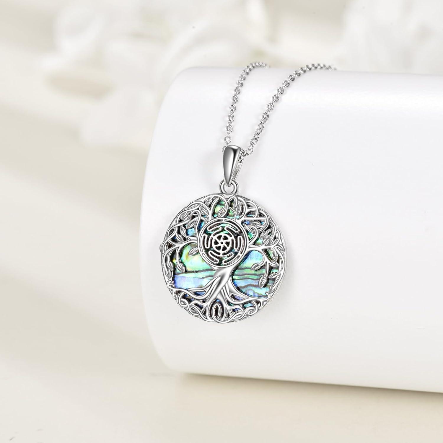 image:imageYFN Tree of Life Necklace Sterling Silver Celtic Knot Tree Pendant Jewelry Gifts for Women MenHecate