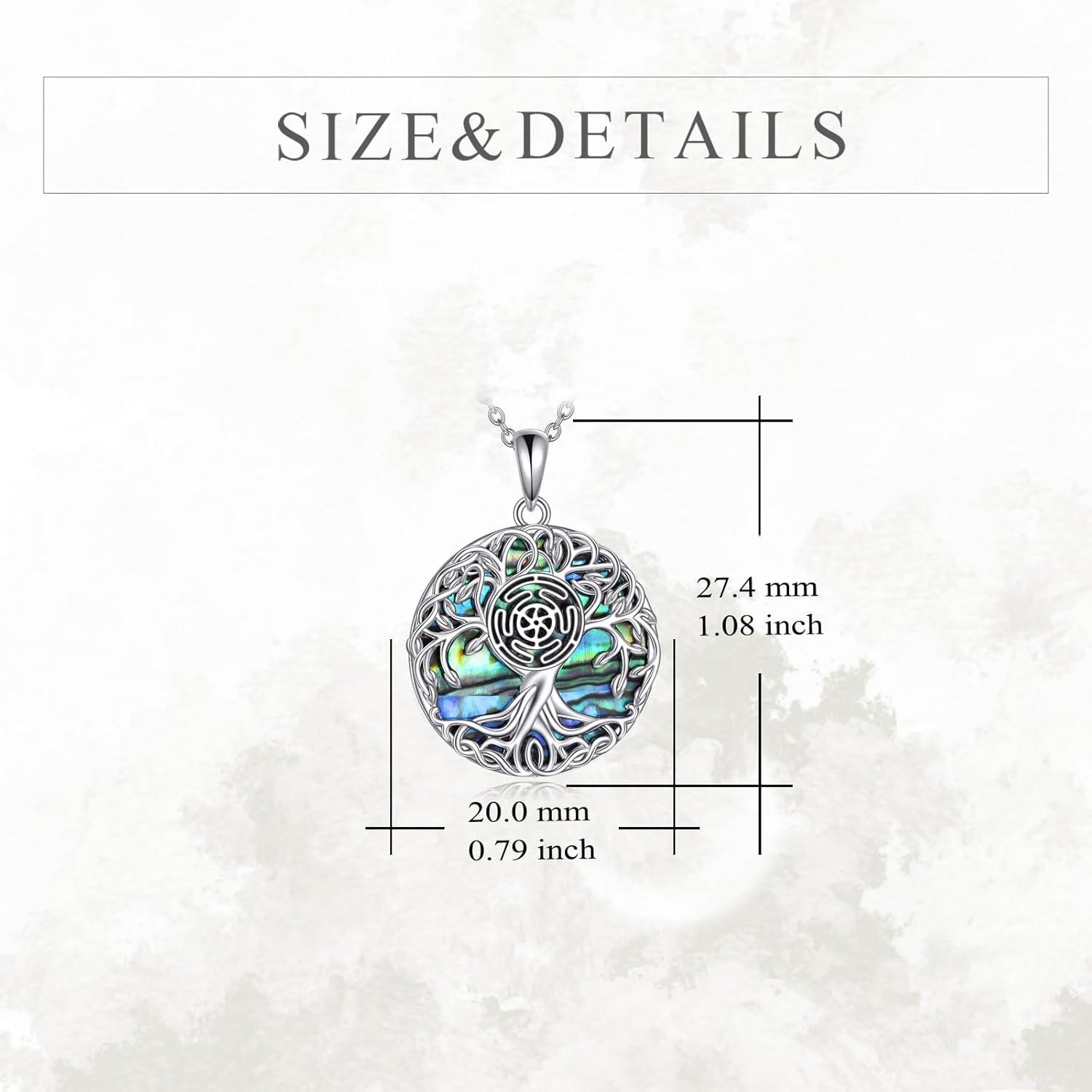 image:imageYFN Tree of Life Necklace Sterling Silver Celtic Knot Tree Pendant Jewelry Gifts for Women MenHecate