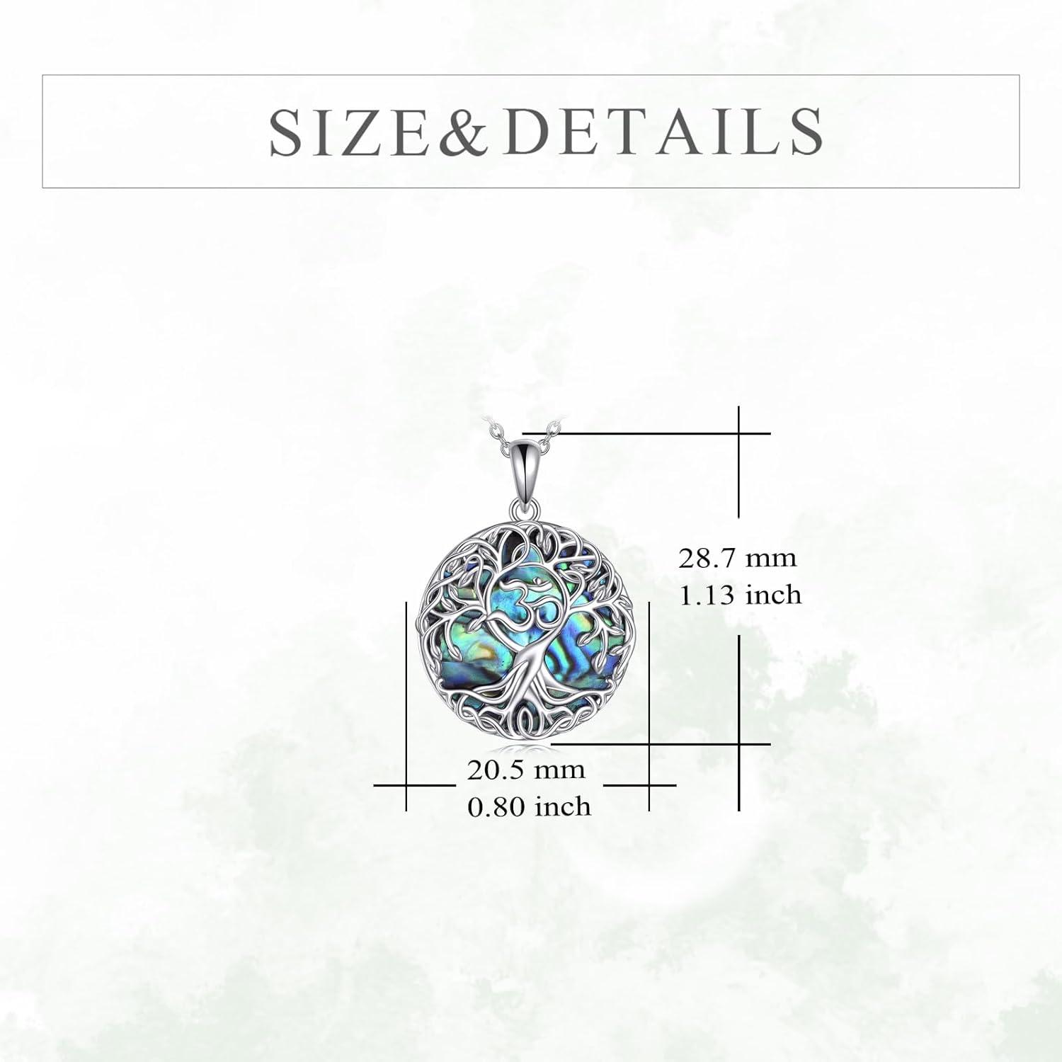 image:imageYFN Tree of Life Necklace Sterling Silver Celtic Knot Tree Pendant Jewelry Gifts for Women MenOm