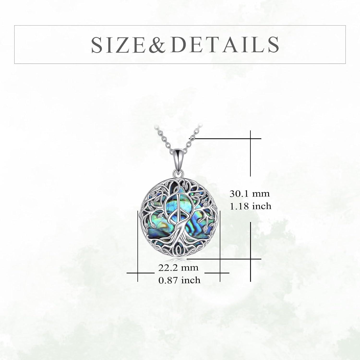 image:imageYFN Tree of Life Necklace Sterling Silver Celtic Knot Tree Pendant Jewelry Gifts for Women MenPeace