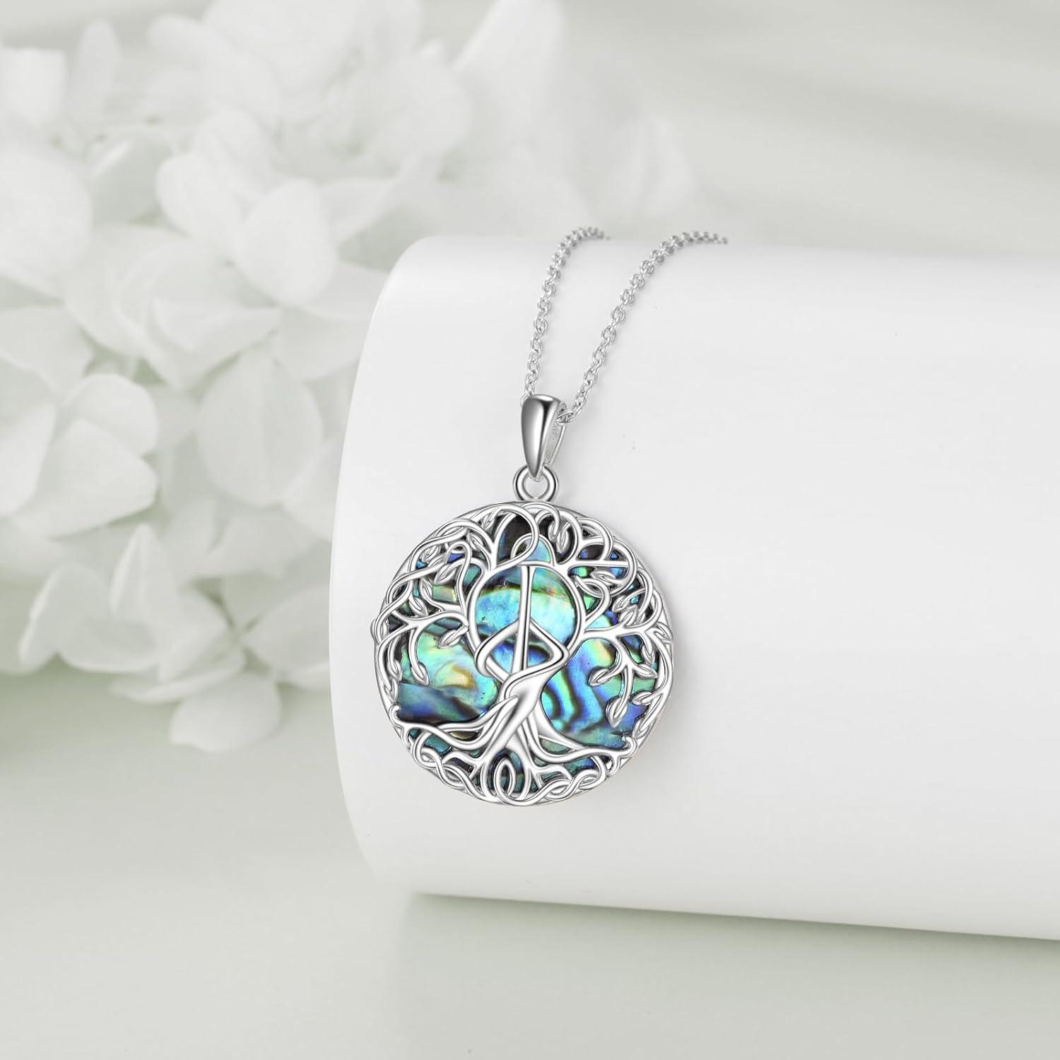 image:imageYFN Tree of Life Necklace Sterling Silver Celtic Knot Tree Pendant Jewelry Gifts for Women MenPeace