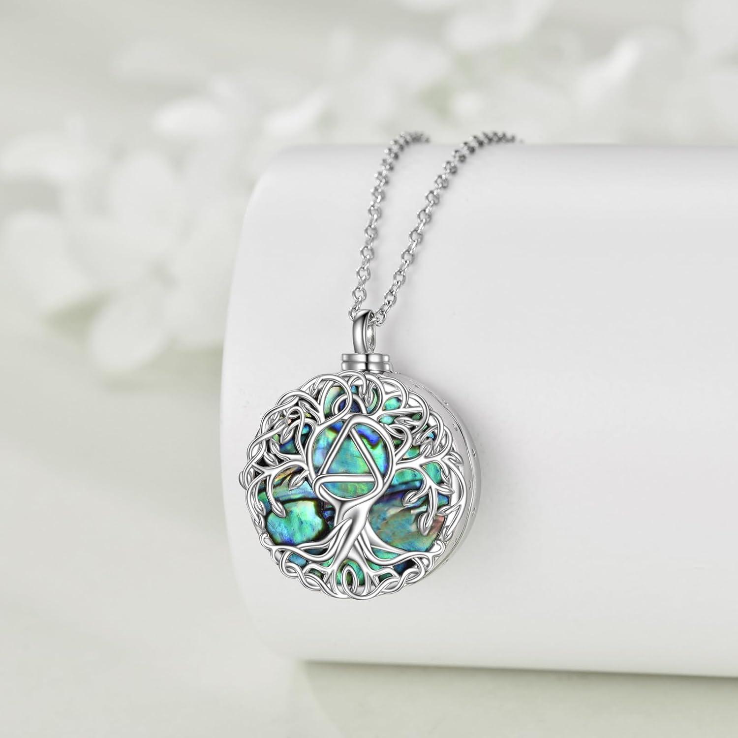 image:imageYFN Tree of Life Necklace Sterling Silver Celtic Knot Tree Pendant Jewelry Gifts for Women MenSobriety Urn