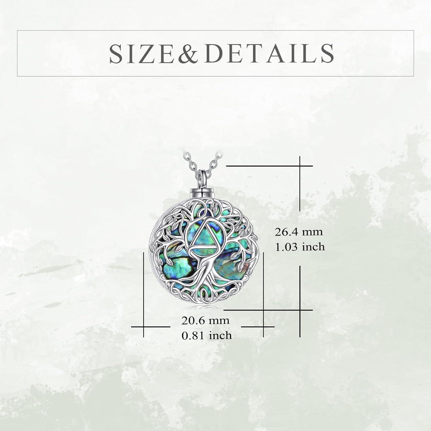 image:imageYFN Tree of Life Necklace Sterling Silver Celtic Knot Tree Pendant Jewelry Gifts for Women MenSobriety Urn