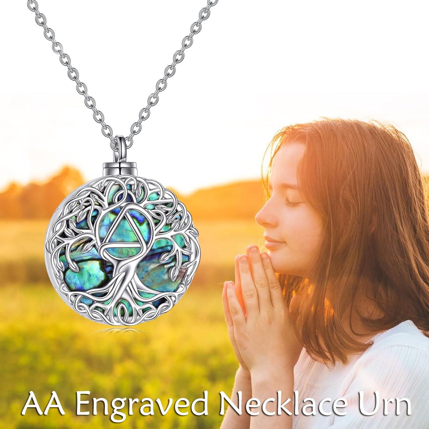 image:imageYFN Tree of Life Necklace Sterling Silver Celtic Knot Tree Pendant Jewelry Gifts for Women MenSobriety Urn