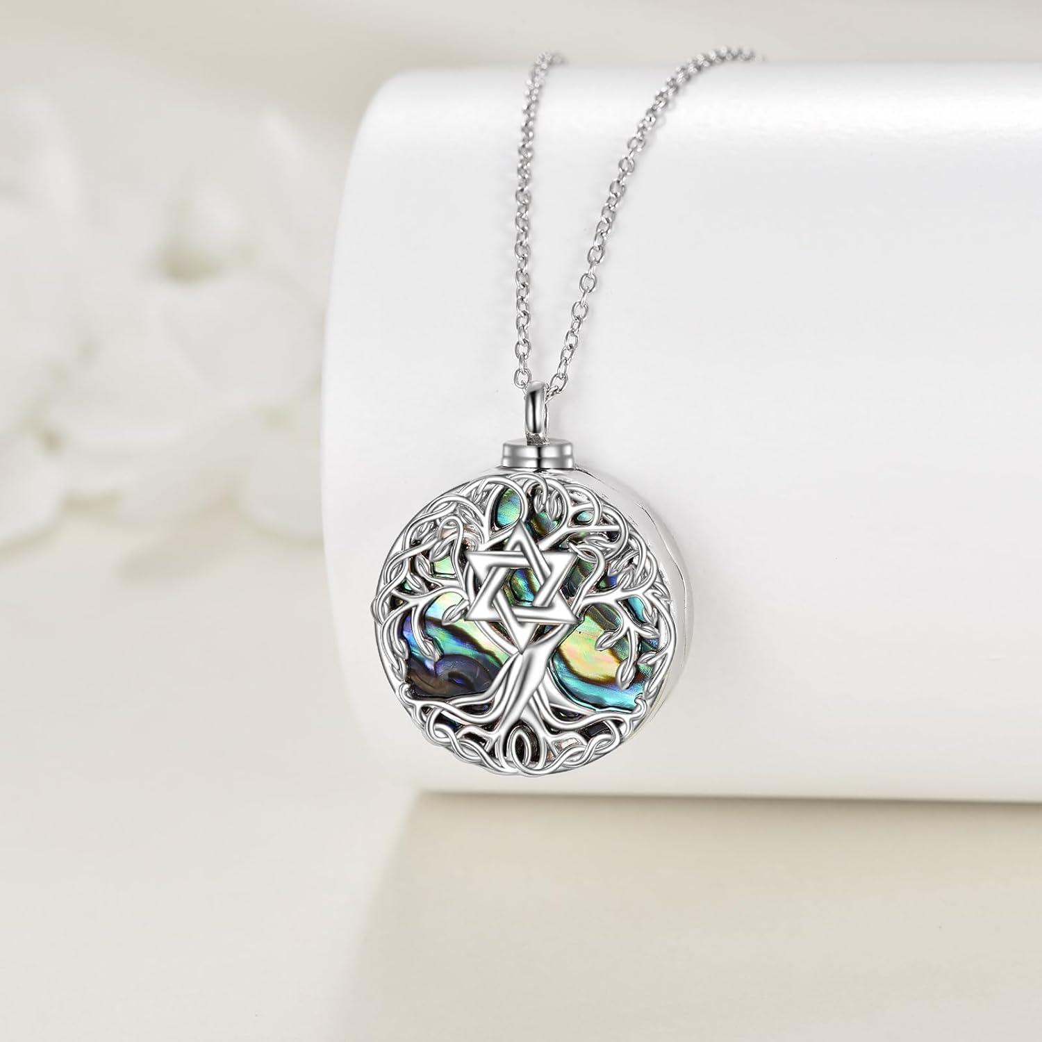 image:imageYFN Tree of Life Necklace Sterling Silver Celtic Knot Tree Pendant Jewelry Gifts for Women MenStar of David Urn
