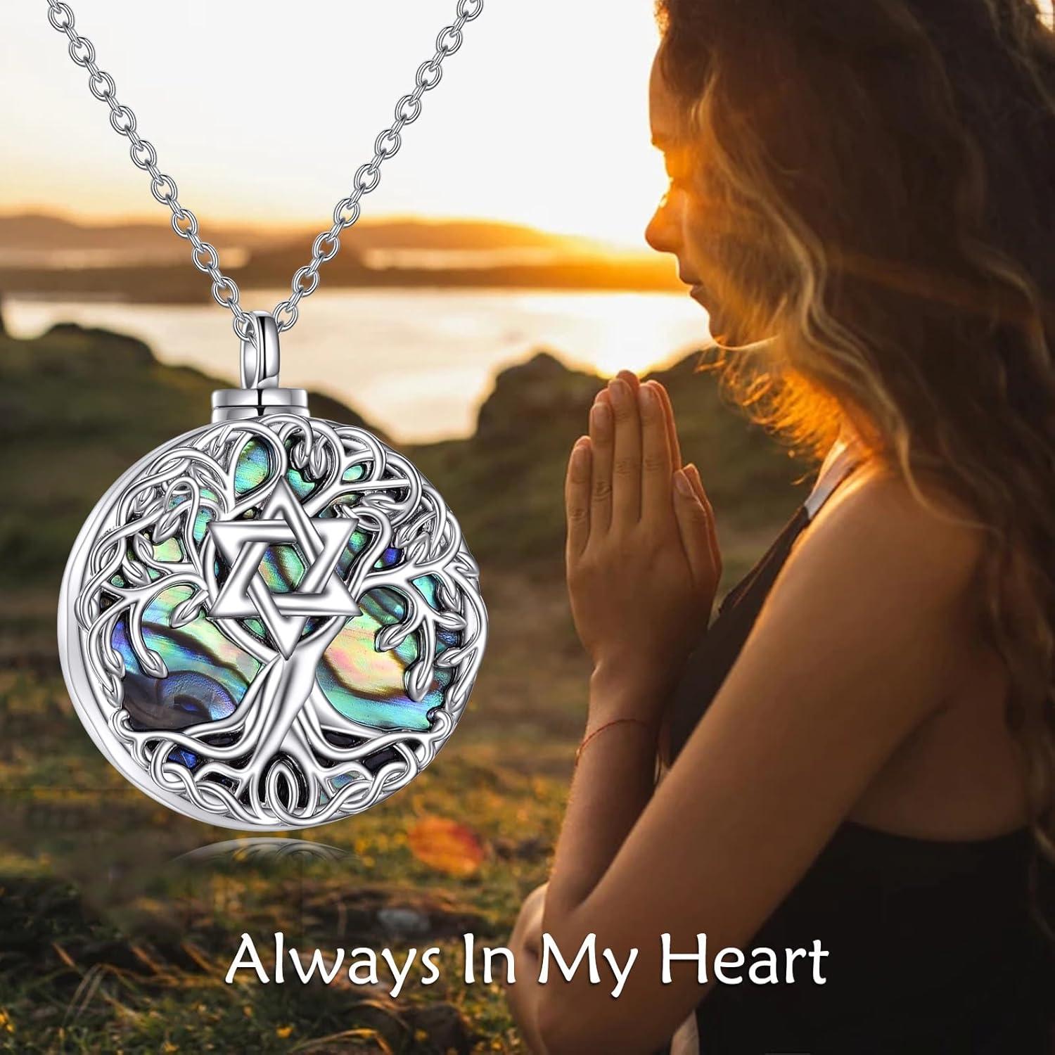 image:imageYFN Tree of Life Necklace Sterling Silver Celtic Knot Tree Pendant Jewelry Gifts for Women MenStar of David Urn