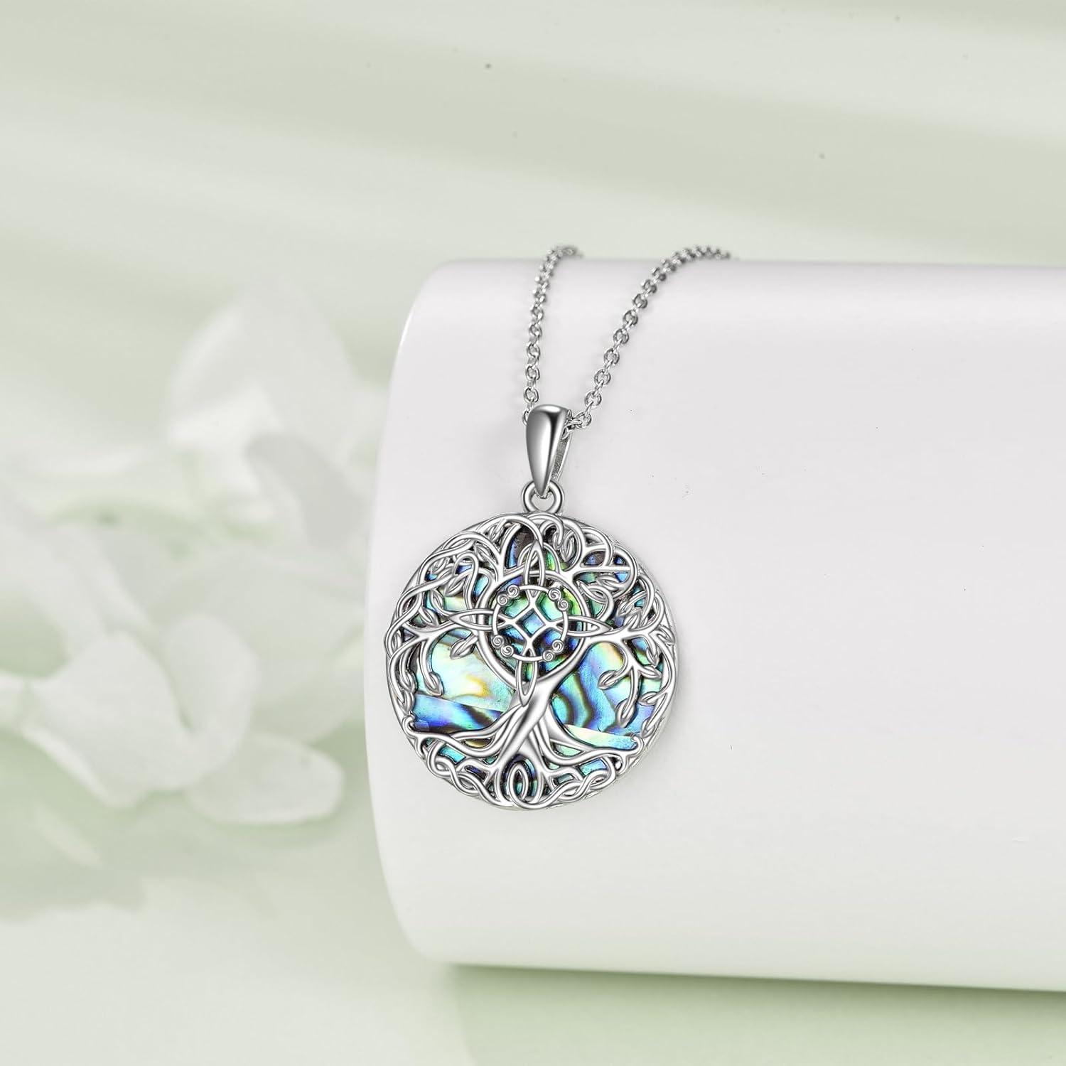 image:imageYFN Tree of Life Necklace Sterling Silver Celtic Knot Tree Pendant Jewelry Gifts for Women MenWitches Knot