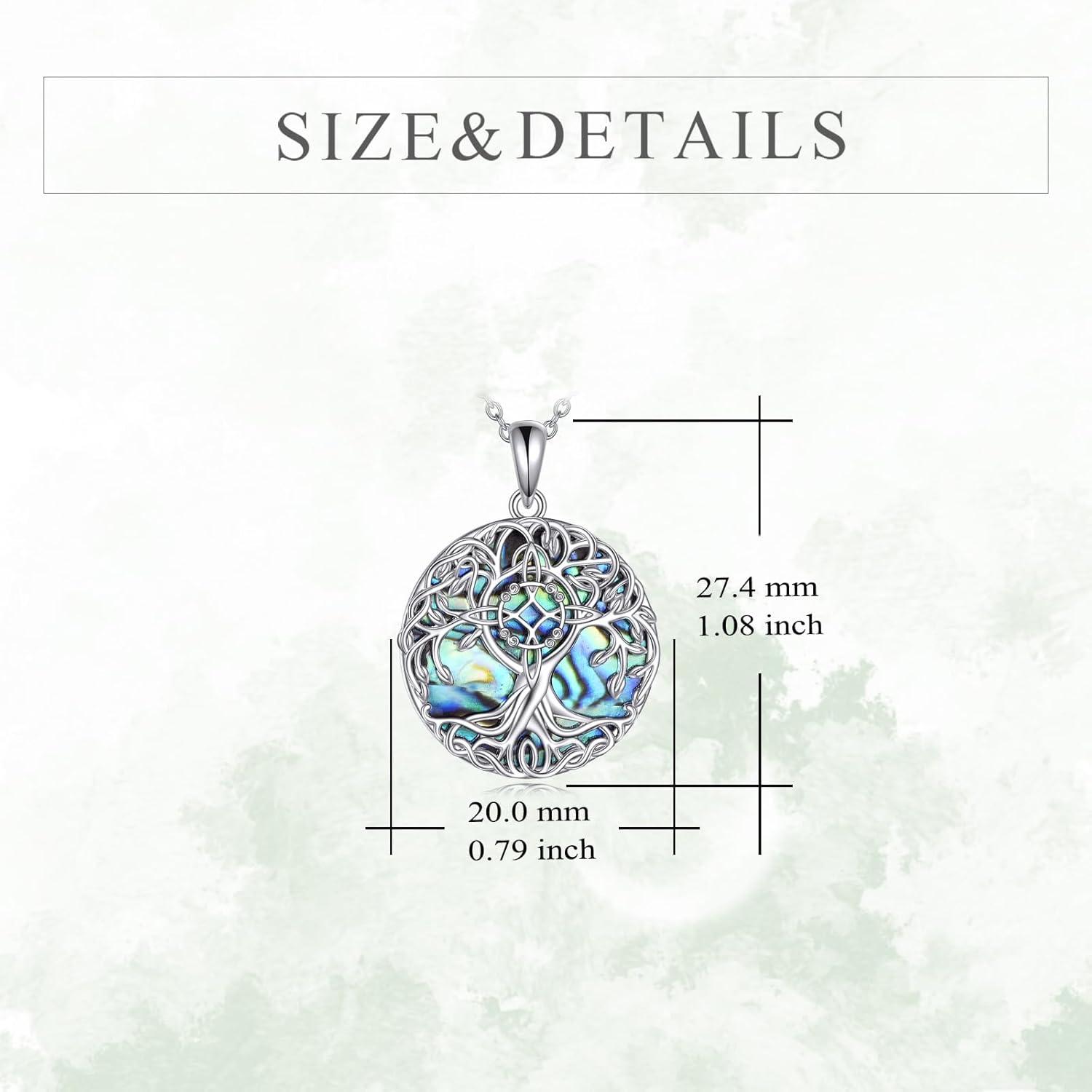 image:imageYFN Tree of Life Necklace Sterling Silver Celtic Knot Tree Pendant Jewelry Gifts for Women MenWitches Knot