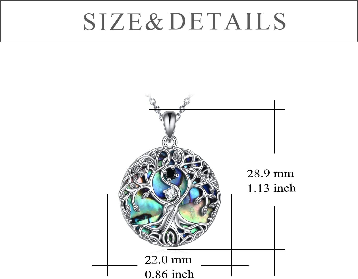 image:imageYFN Tree of Life Necklace Sterling Silver Celtic Knot Tree Pendant Jewelry Gifts for Women MenYin Yang