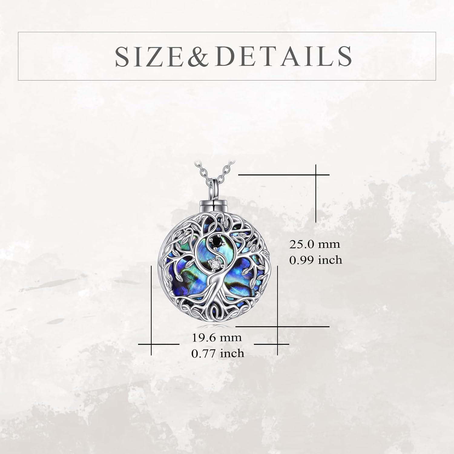 image:imageYFN Tree of Life Necklace Sterling Silver Celtic Knot Tree Pendant Jewelry Gifts for Women MenYin Yang Urn