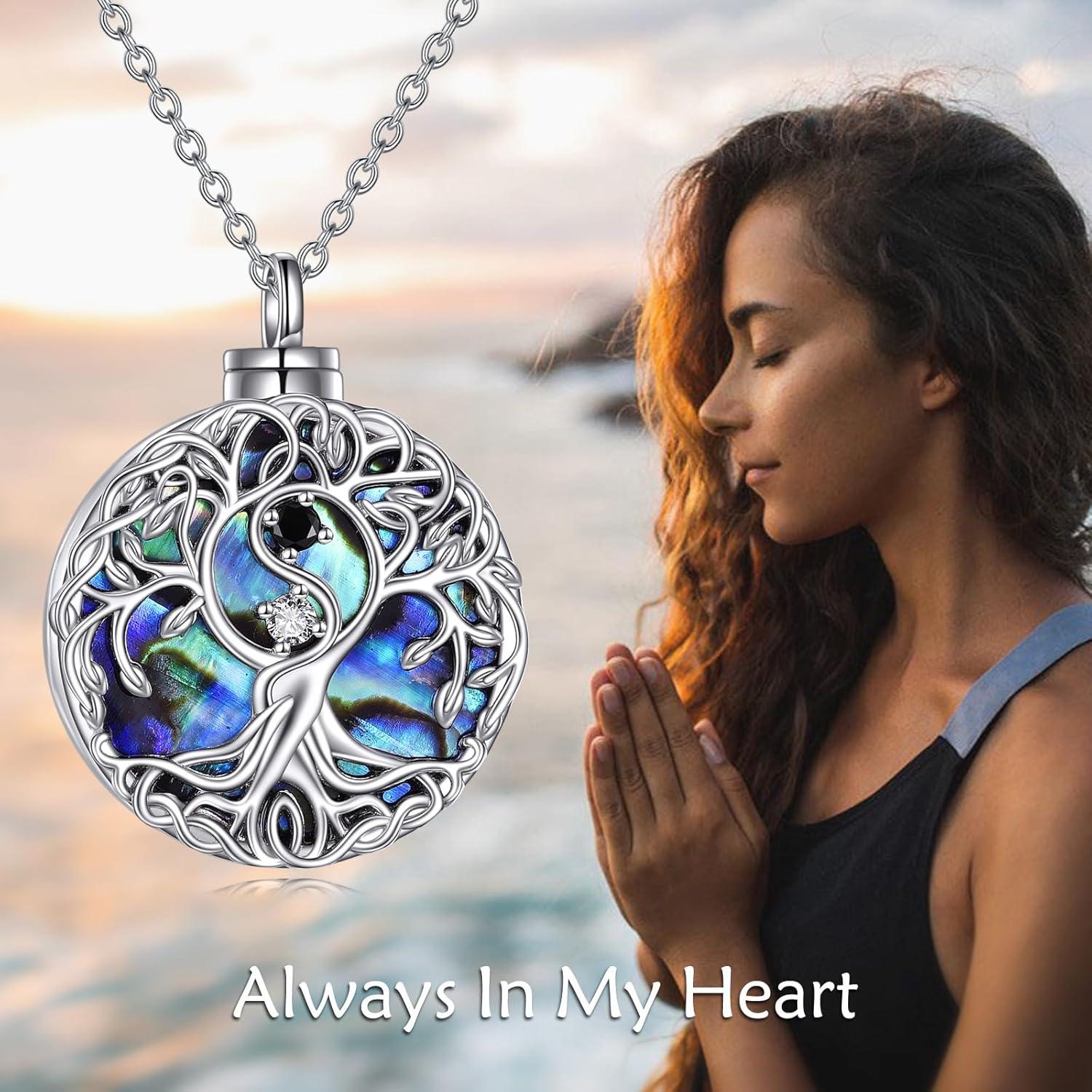 image:imageYFN Tree of Life Necklace Sterling Silver Celtic Knot Tree Pendant Jewelry Gifts for Women MenYin Yang Urn