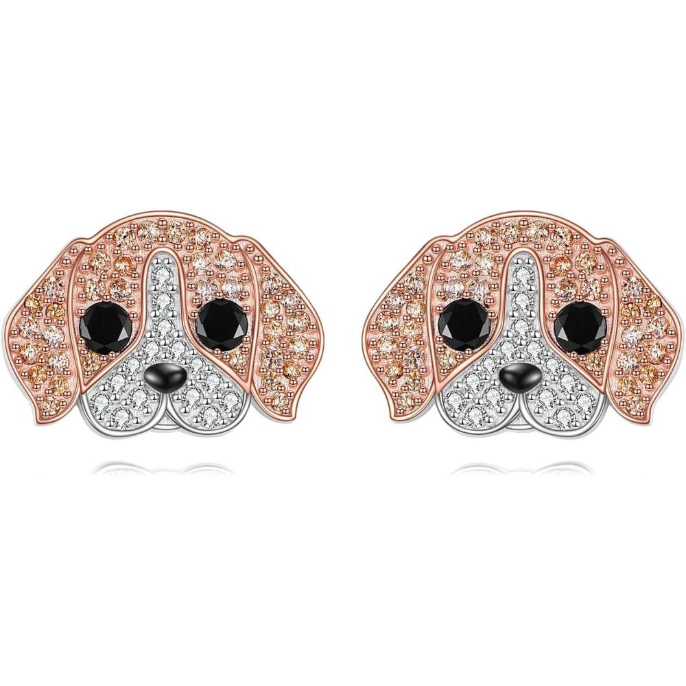 image:imageYFN Dog Stud Earrings Sterling Silver Dog Breed Earrings Jewelry Puppy Gifts for WomenBeagle