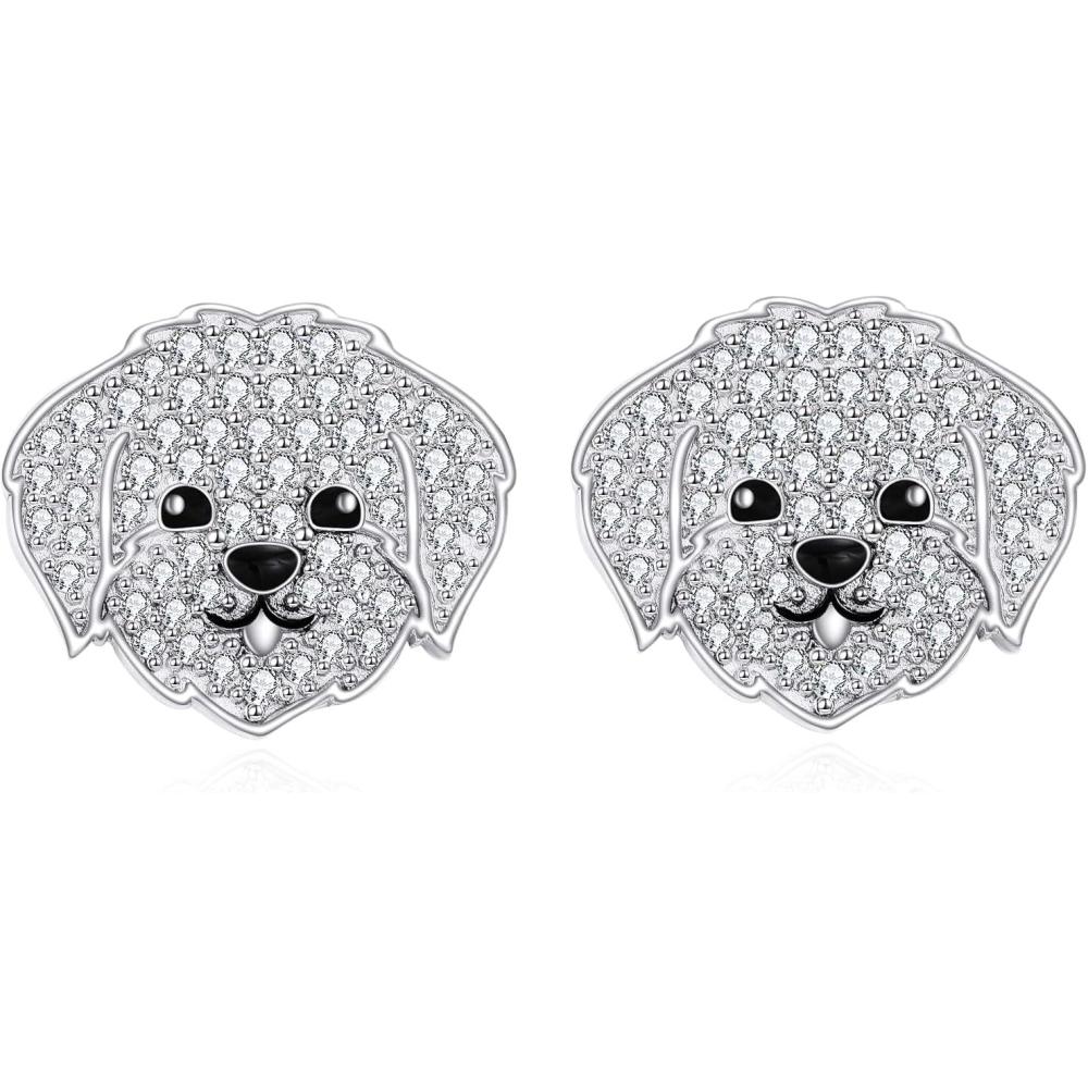 image:imageYFN Dog Stud Earrings Sterling Silver Dog Breed Earrings Jewelry Puppy Gifts for WomenMaltese