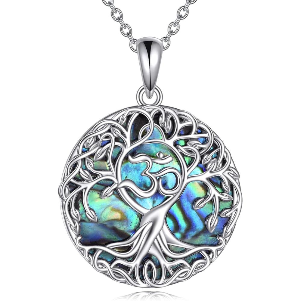 image:imageYFN Tree of Life Necklace Sterling Silver Celtic Knot Tree Pendant Jewelry Gifts for Women MenOm