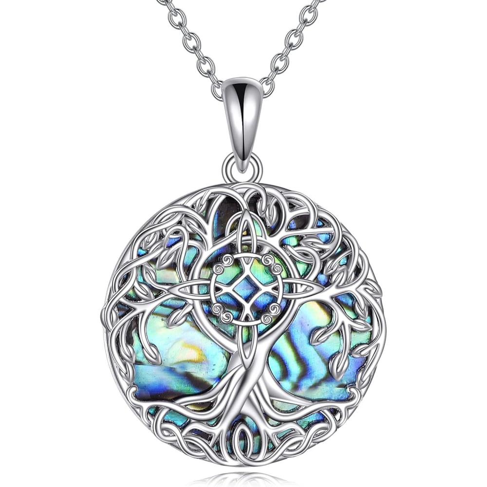 image:imageYFN Tree of Life Necklace Sterling Silver Celtic Knot Tree Pendant Jewelry Gifts for Women MenWitches Knot