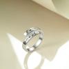 AXELUNA 925 Sterling Silver Ring I am Enough Adjustable Rings for Women (Silver, 7)(Silver)