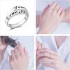 AXELUNA 925 Sterling Silver Ring I am Enough Adjustable Rings for Women (Silver, 7)(Silver)