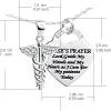 YFN 925 Sterling Silver Caduceus Angel Nursing Themed Pendant Necklace 18″(A Caduceus Necklace)