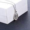 YFN 925 Sterling Silver Patron Saint Medal Necklace Amulet Necklace Protection Jewelry for Women and Men(with Gift Box)(A01 St. Christopher)