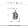 YFN 925 Sterling Silver Patron Saint Medal Necklace Amulet Necklace Protection Jewelry for Women and Men(with Gift Box)(B01 St. Michael)