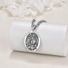 YFN 925 Sterling Silver Patron Saint Medal Necklace Amulet Necklace Protection Jewelry for Women and Men(with Gift Box)(B01 St. Michael)