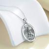 YFN 925 Sterling Silver Patron Saint Medal Necklace Amulet Necklace Protection Jewelry for Women and Men(with Gift Box)(B02 St. Michael)
