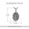 YFN 925 Sterling Silver Patron Saint Medal Necklace Amulet Necklace Protection Jewelry for Women and Men(with Gift Box)(C01 St. Francis)