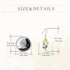 YFN Birth Month Flower Drop Dangle Earrings S925 Sterling Silver Birthday Jewelry Gifts for Women(Drop-Aprial Daisy Earrings)