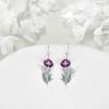 YFN Birth Month Flower Drop Dangle Earrings S925 Sterling Silver Birthday Jewelry Gifts for Women(Drop-Aug.Poppy Earrings)
