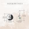 YFN Birth Month Flower Drop Dangle Earrings S925 Sterling Silver Birthday Jewelry Gifts for Women(Drop-Jan.-Carnation Earrings)