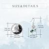 YFN Birth Month Flower Drop Dangle Earrings S925 Sterling Silver Birthday Jewelry Gifts for Women(Drop-July Lotus Flower Earrings)
