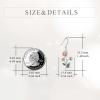 YFN Birth Month Flower Drop Dangle Earrings S925 Sterling Silver Birthday Jewelry Gifts for Women(Drop-Jun.Rose Flower Earrings)