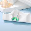 YFN Birth Month Flower Drop Dangle Earrings S925 Sterling Silver Birthday Jewelry Gifts for Women(May-Lily Of The Valley)