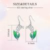 YFN Birth Month Flower Drop Dangle Earrings S925 Sterling Silver Birthday Jewelry Gifts for Women(May-Lily Of The Valley)