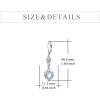 YFN Celtic Moonstone Irish Knot Drop Dangle Earrings Sterling Silver Leverback Earrings Jewelry for Women