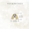 YFN Dog Stud Earrings Sterling Silver Dog Breed Earrings Jewelry Puppy Gifts for Women(Basset Hound)