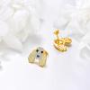 YFN Dog Stud Earrings Sterling Silver Dog Breed Earrings Jewelry Puppy Gifts for Women(Basset Hound)