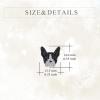 YFN Dog Stud Earrings Sterling Silver Dog Breed Earrings Jewelry Puppy Gifts for Women(Boston Terrier)