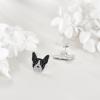 YFN Dog Stud Earrings Sterling Silver Dog Breed Earrings Jewelry Puppy Gifts for Women(Boston Terrier)